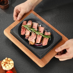 <span class=keywords><strong>Pietra</strong></span> <span class=keywords><strong>lavica</strong></span> piastra di bistecca <span class=keywords><strong>con</strong></span> Sapele vassoio in legno di cottura pietre calde per bistecca griglia interna frizzante bistecca calda Set di pietre - Product Image 5