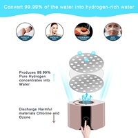 Bouteille d'hydrogène en platine et titane avec générateur d'hydrogène (SPE PEM), ml, bouteille d'eau Portable