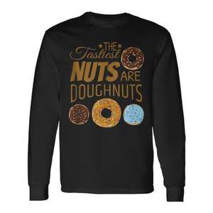 Camiseta de manga larga Doughnut House Lover, regalo para el personal de panadería con humor sobre comida y juegos de palabras - Product Image 1