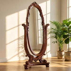Modern Traditional Durable Decorative Bathroom Living Room Bedroom <b>Mirrors</b> with Wall Mount & <b>Floor</b> Mount - Product Image 4