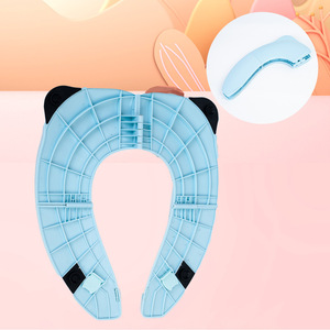 Siège de toilette portable simple pour enfants, pliable pour la maison et les voyages, tapis antidérapant pour bébé, facile à nettoyer, structure autoportante en plastique - Product Image 4
