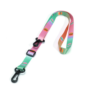 Customizable Nylon Fabric Lanyard with Dog Hook and ID Card Holder Washable Thermal Transfer/Offset Printing