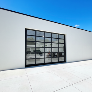 Porte d'entrée de <span class=keywords><strong>garage</strong></span> de luxe entièrement hermétique en verre encadré, résistante à la pluie, à l'humidité et à la poussière - Product Image 1