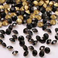 Vente en gros de strass ronds en cristal clair à fond pointu Strass en verre à pointe lâche