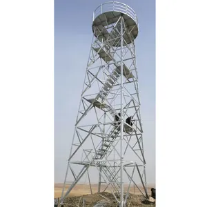 Torre de reloj al aire libre, torre de celosía de acero galvanizado de 4 Patas