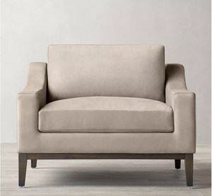 Sofá de madera de Estilo Vintage encantador atemporal para sala de estar, habitación de hotel, sofá con marco de madera con cojines - Product Image 2