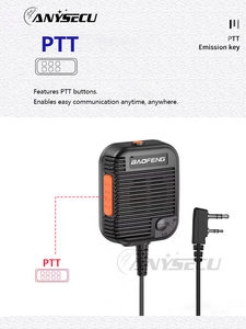 Micrófono Táctico AR-152 con Conector Tipo K, Alto Volumen, Doble PTT para Radios Bidireccionales UV-5R BF-888S UV-82 UV-K5 UV-K6 UV-8800 L794 - Product Image 5