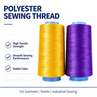 Fil à coudre en polyester teint haute ténacité 100 %, 40s/2, filé, résistant aux hautes températures et à l'abrasion, pour la couture de vêtements