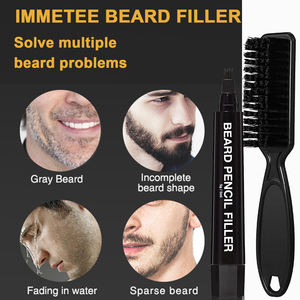 Penna per il riempimento della <span class=keywords><strong>barba</strong></span> copertura personalizzata ispessimento colore naturale trucco da <span class=keywords><strong>uomo</strong></span> riempitivo per matita da <span class=keywords><strong>barba</strong></span> a 4 punte per <span class=keywords><strong>uomo</strong></span> con pennello - Product Image 6