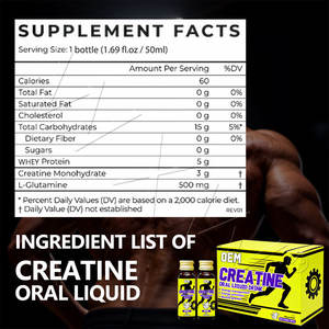 Top Quality <b>Creatine</b> Monohydrate Oral Liquid Drink Protein <b>Creatine</b> Liquid Faster Muscle Recovery Supplements - Product Image 2