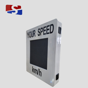 เครื่องวัดความเร็วหน้าจอ LED พลังงานแสงอาทิตย์แบบพกพาป้ายเรดาร์จำกัดความเร็วเพื่อความปลอดภัยทางถนน - Product Image 4