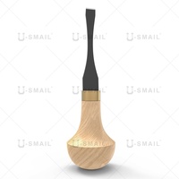 Qualité professionnelle plus récent bricolage 5 pièces ensemble d'outils de sculpture sur bois avec anneaux en laiton