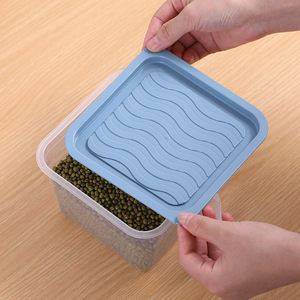 Food Storage <b>Container</b> Rectangle <b>With</b> Handle Airtight <b>Lid</b> For Household Use - Product Image 4