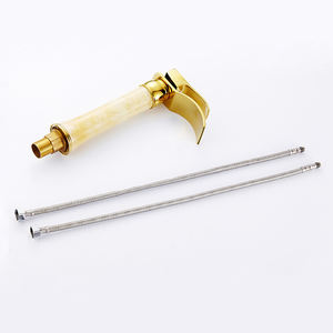 Robinet <span class=keywords><strong>de</strong></span> lavabo <span class=keywords><strong>de</strong></span> <span class=keywords><strong>salle</strong></span> <span class=keywords><strong>de</strong></span> <span class=keywords><strong>bain</strong></span> en cascade en laiton <span class=keywords><strong>doré</strong></span> <span class=keywords><strong>de</strong></span> luxe fantaisie, robinet <span class=keywords><strong>de</strong></span> lavabo en marbre monté sur le pont MF1133 - Product Image 5