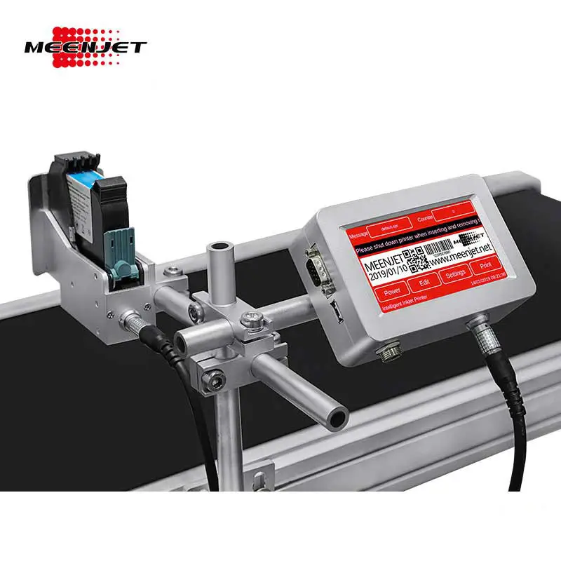 Meenjet Mx1 Codierung drucker Industrieller automatischer Datums stempel Karton beutel Druckmaschine Kunststoff-Flaschenverschluss-Tinten strahl drucker