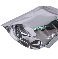 Staande glanzende aluminiumfolie zakjes, hersluitbaar, voor snacks, koffiebonen, specerijen, ontbijtgranen, suiker, koekjes, gedroogd fruit, cadeauverpakkingen