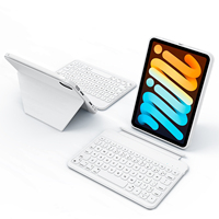 Casing Keyboard Magnetik Laudtec Smart Layout untuk iPad Mini 6 7, Keyboard Gunting Nirkabel Kustom OEM ODM untuk iPad Hitam