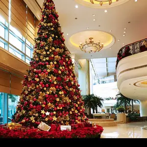 कस्टम वाणिज्यिक 5m 6m 7m 10m 15m 20m बड़े आउटडोर विशाल क्रिसमस पेड़ के साथ प्रकाश के लिए शॉपिंग मॉल होटल