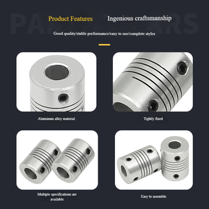 <span class=keywords><strong>Disque</strong></span> de couplage flexible, accessoires pour imprimante 3D, coupleur de moteur à tige filetée en alliage d'aluminium, pièces usinées CNC personnalisées - Product Image 5
