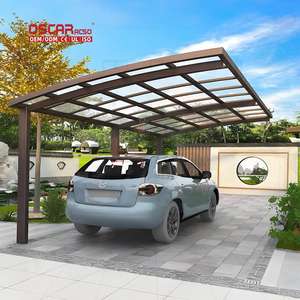 Garages modernes préfabriqués Stockage <span class=keywords><strong>de</strong></span> voiture en aluminium Garage bon marché avec toit en polycarbonate Maison Cour Atelier <span class=keywords><strong>Abri</strong></span> d'auto - Product Image 1