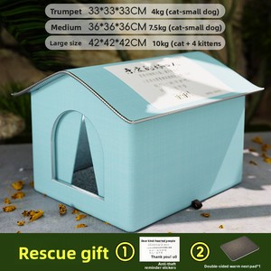 Warme waterdichte kattenverblijf, koudebestendig, grote ruimte, afgesloten tent, bijtbestendig, geschikt voor alle seizoenen, buitenkattenhuis - Product Image 6