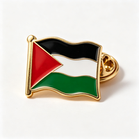 Broches personnalisées Palestine : Épingles à émail souple ou dur, broches à émail, badges, épingles à émail en forme de carte de Palestine, fabriquées sur mesure en usine