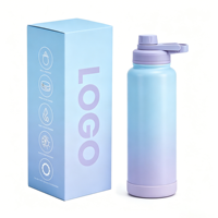 Bouteille d'eau isotherme en acier inoxydable TAIRFLASK 38oz/1150ml, personnalisable, à double paroi, sans BPA, réutilisable, avec couvercle