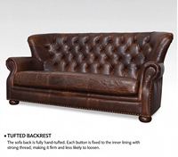 Canapé de style américain classique pour bars, discothèques, salons de cigares, hôtels et cafés