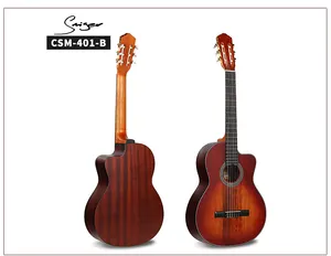 Trung Quốc Nhà máy giá rẻ Giá bán buôn guitar cổ điển với nylon chuỗi cutaway màu 39 inch guitar cổ điển