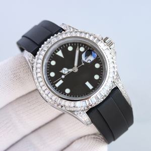 Reloj mecánico automático de diamantes de alta calidad con resistencia al agua de 300 metros para buceo. Reloj de hombre de lujo en platino. - Product Image 1