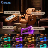 Meubles de salon de manucure modernes et luxueux, fauteuil de spa pour les pieds, chaise de pédicure électrique avec massage
