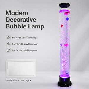<span class=keywords><strong>Lampe</strong></span> <span class=keywords><strong>colonne</strong></span> d'eau à bulles LED moderne en gros, 5V DC, télécommande, veilleuse poisson pour décoration intérieure - Product Image 5