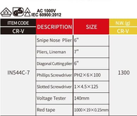 Kit de Herramientas para Electricista de Alta Resistencia 7 en 1, Kit de Herramientas Aisladas de 1000 V para Electricistas Industriales