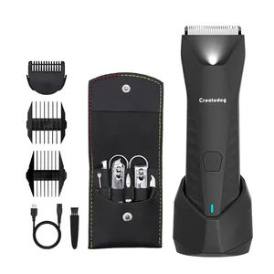 Createdog OEM Professional USB Rechargeable Cordless Electric Body Hair Trimmer for Hair Clipper Machine Trimmer Shave