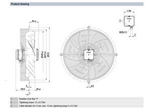 Ventilador axial de CA ebm-papst S4D450-GA20-13 de 450 mm para ventilación industrial y refrigeración en aplicaciones de HVAC y condensadores - Product Image 2