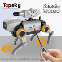 Jouets de robot chien télécommandés en plastique à assembler soi-même, jouets interactifs pour enfants, robot chien électronique STEM, jouets de construction