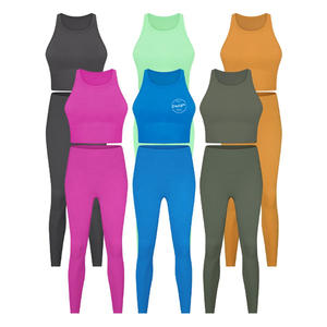 Conjunto <span class=keywords><strong>de</strong></span> Yoga <span class=keywords><strong>de</strong></span> nuevo diseño, <span class=keywords><strong>ropa</strong></span> deportiva <span class=keywords><strong>de</strong></span> entrenamiento, sujetador y mallas, conjunto <span class=keywords><strong>de</strong></span> 2 piezas, corte en V, Beck Y Back, conjuntos <span class=keywords><strong>de</strong></span> Yoga Sexy sin costuras, Fitness para mujer - Product Image 2