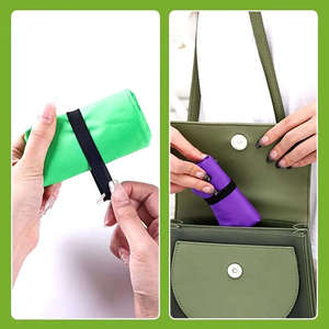 Sac de shopping pliable à grande capacité, imperméable, à bandoulière, en tissu polyester, imprimé sur mesure en usine, pour femmes - Product Image 3