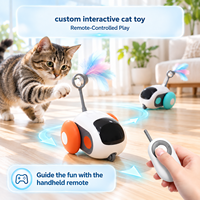 Jouet interactif intelligent pour chat, balle roulante automatique télécommandée pour animaux de compagnie d'intérieur, voiture jouet télécommandée pour animaux domestiques