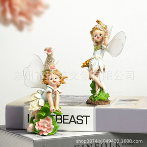 <b>Flower</b> Fairy Figurine QH-21536 Handmade Outdoor Garden Balcony Decoration Home <b>Display</b> - Product Image 5