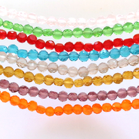 Perles de verre rondes plates de 8 mm et 10 mm pour la fabrication de bijoux, perles de cristal facettées givrées pour collier et bracelet