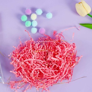 Creative Pom Pom Raffia <b>Paper</b> Shreds <b>Colorful</b> Gift Packaging Decorative Fillers For Home Protection - Product Image 3