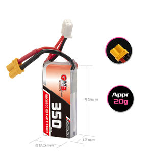 GNB 2S baterai RC Lipo 7.4V 350mAh 60C/120C baterai Graphene dengan XT30 PH2.0 Plug untuk FPV Drone Quadcopter pesawat helikopter - Product Image 3