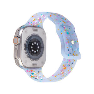 สายนาฬิกาซิลิโคนขายส่งสำหรับ Apple Watch S10 11 46 มม. Ultra 49 มม. SE 44 มม. สีรุ้ง โปร่งแสง แบบด้าน - Product Image 5
