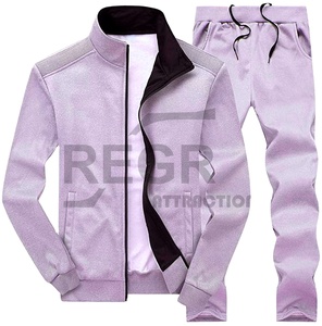 Wholesale OEM Fitted Sweatsuit Tracksuit Zipper Hoodies <b>Jogging</b> Men Jogger Track Suit - Product Image 2