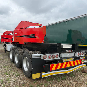 Semirremolque de Acero de Alta Resistencia, Nuevo y Usado, de 3 Ejes, Grúa para Camiones, Transportador de Contenedores de 20 Pies y 40 Pies, Autocargable, de Carga Lateral, Tipo Esqueleto - Product Image 1