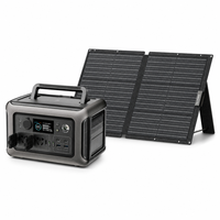 Générateur solaire portable 600W avec panneau 100W - Station d'alimentation rechargeable pour aérateurs de pêche, lampes frontales, détecteurs et bateaux à appâts
