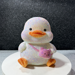 Thời Trang Mới Phim Hoạt Hình Donald Vịt Dán Pha Lê Kim Cương Bức Tượng Nhựa Thủ Công Mỹ Nghệ Điêu Khắc Trang Trí Nội Thất Vịt Nhỏ Màu Vàng - Product Image 2