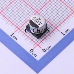 ตัวเก็บประจุอิเล็กโทรไลต์อะลูมิเนียมแบบ SMD รุ่น VT106M050E5DRR0NB1VP0 ขนาด D6.3xL5.4 มม. 10uF 20% 50V 1000 ชั่วโมง-105 ℃ - Product Image 1