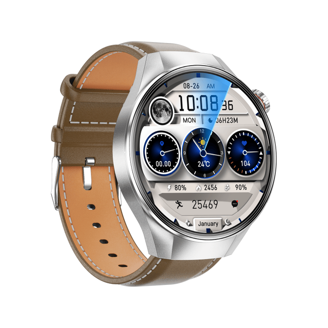 1.75inch AMOLED Full Touch Screen Watch GPS Tracking BT Calling Message Reminder Health Monitor Bracelet Waterproof Smart Watch